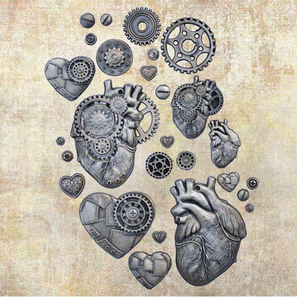 Prima Moulds - Steampunk Hearts