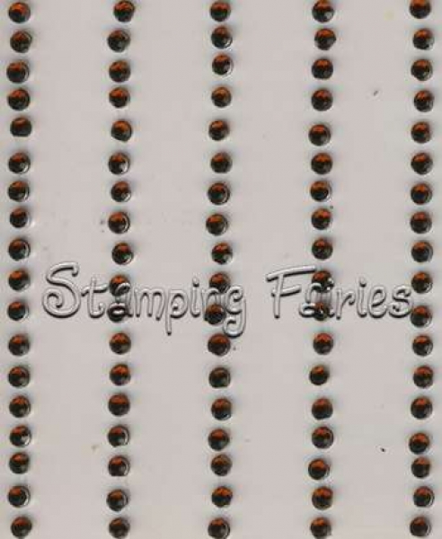 160 selbstklebende Strasssteine 2mm- bernstein