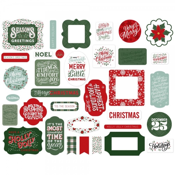 Echo Park Traveler`s Notebook Ephemera - Christmas Salutations