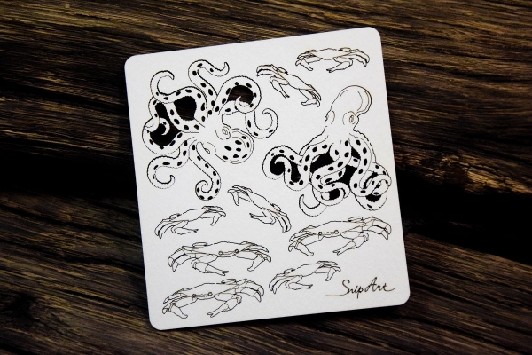 SnipArt Chipboards Tropical Adventure – Octopuses – Small
