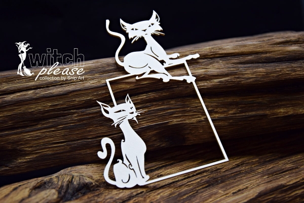 SnipArt Chipboards Witch Please – Frame with Cats