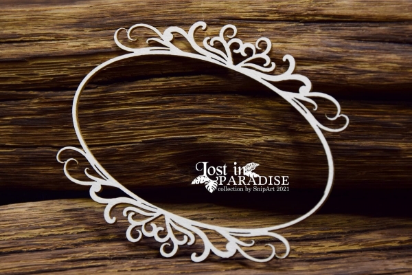 SnipArt Chipboards Lost in Paradise – Oval Frame