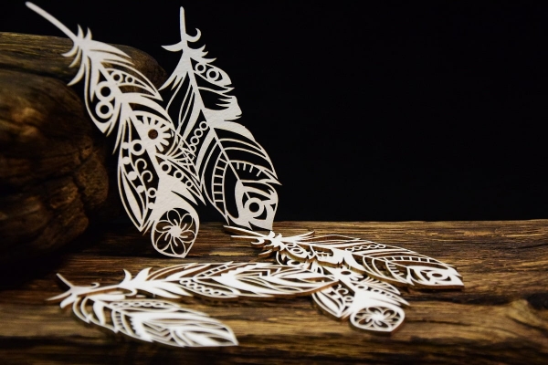 SnipArt Chipboards Mandalas Dreams – Openwork feathers