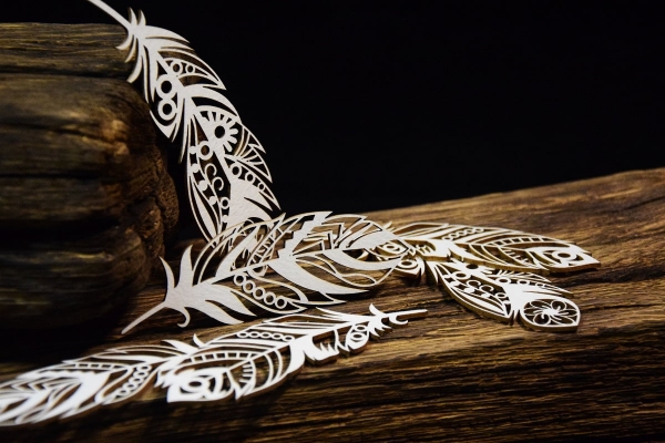 SnipArt Chipboards Mandalas Dreams – Openwork feathers