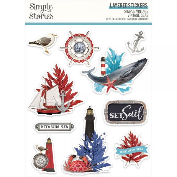 Simple Stories Layered Stickers - Simple Vintage Vintage Seas