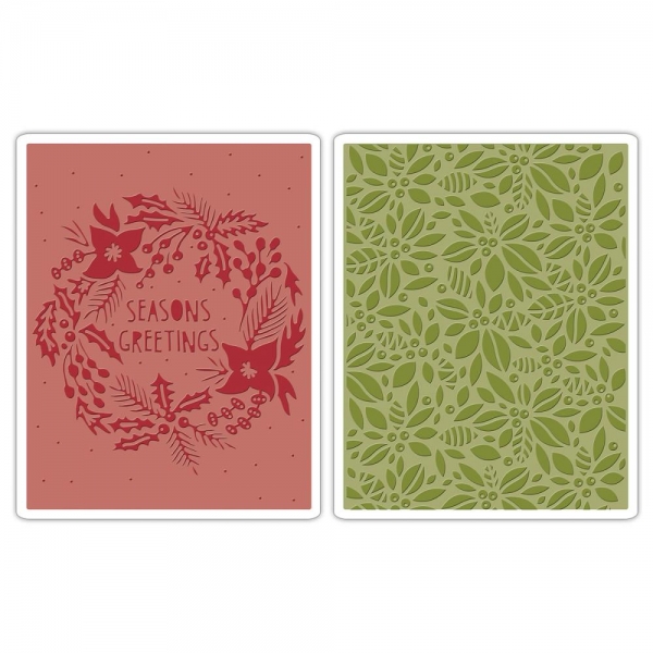 Tim Holtz Prägefolderset Greeting & Greens Set