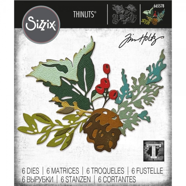 Sizzix Tim Holtz Thinlits - Holiday Brushstroke #2