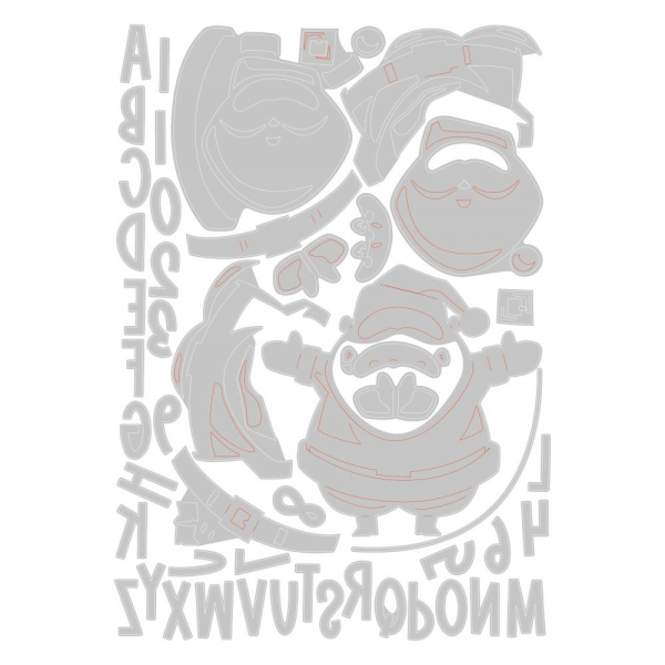 Sizzix Tim Holtz Thinlits - Santa Greetings, Colorize