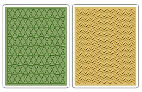 Tim Holtz Prägefolderset Chevron & Lattice Set