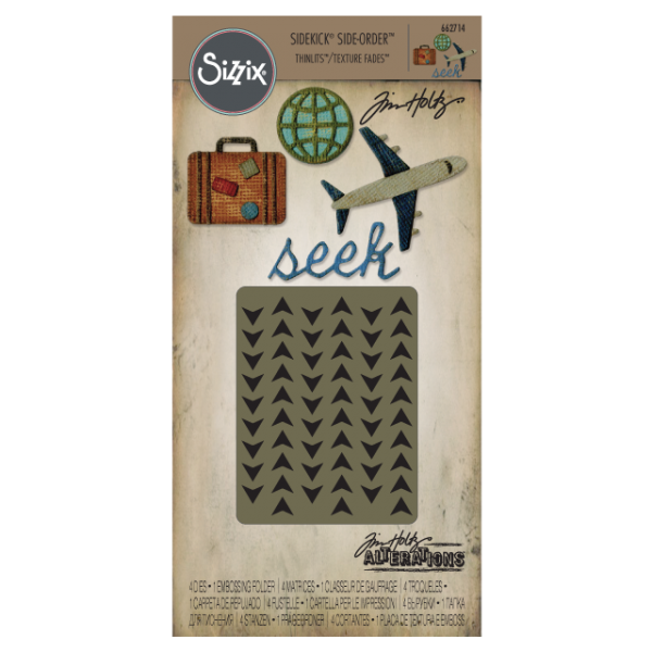 Sizzix Sidekick Side-Order Thinlits / Texture Fades - Travel
