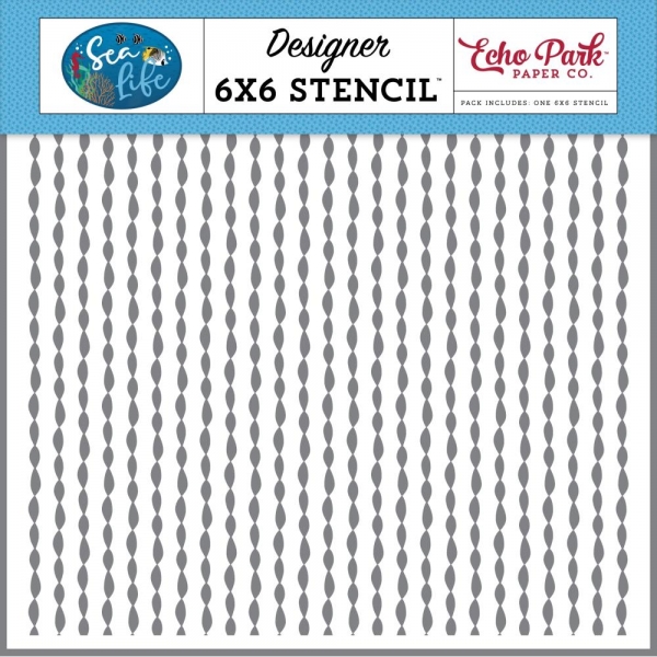 Echo Park 6" x 6" Stencil - Seaweed 