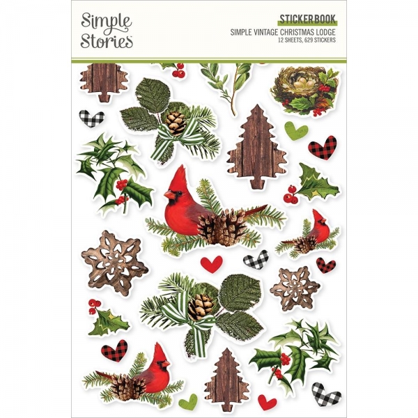 Simple Stories Sticker Book - Simple Vintage Christmas Lodge