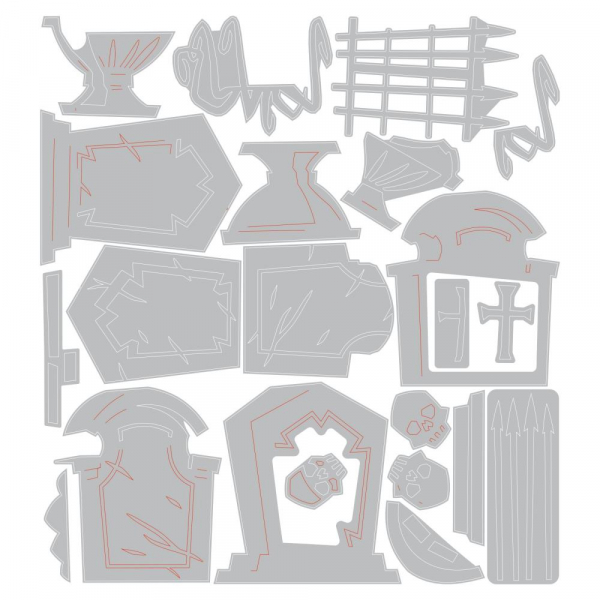 Sizzix Tim Holtz Thinlits - Graveyard Colorize