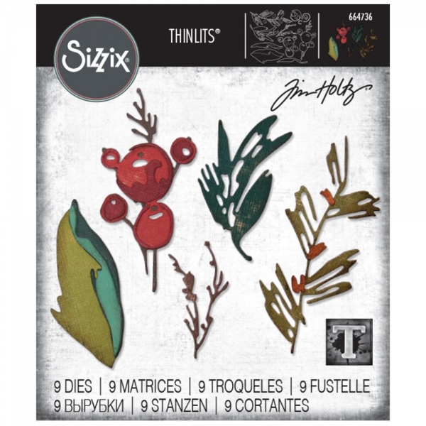 Sizzix Tim Holtz Thinlits - Holiday Brushstroke