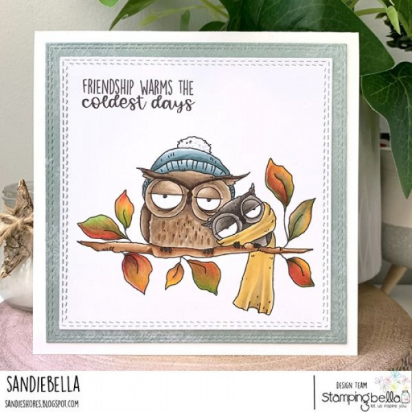 Stamping Bella - Snuggle Owlies on a Branch