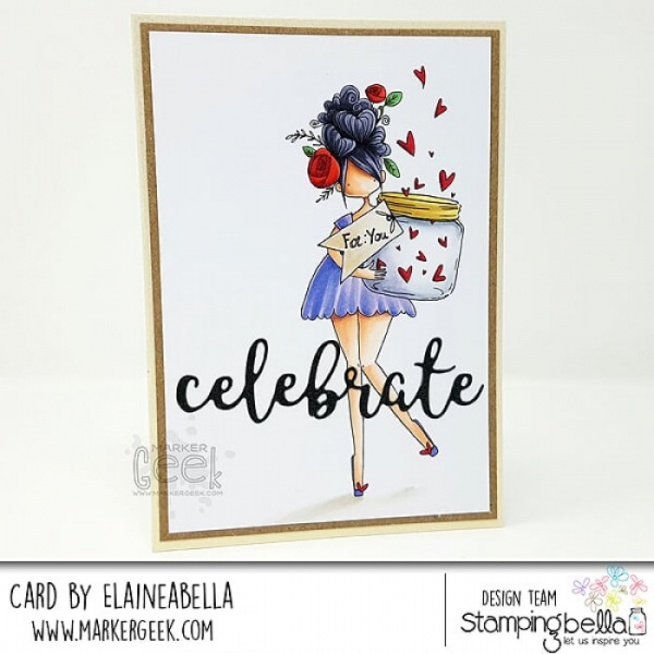 Stamping Bella - Curvy Girl with a Jar of Hearts