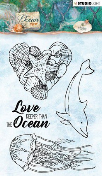 Studio Light Clear Stamps - Ocean View - Love deeper than the Ocean