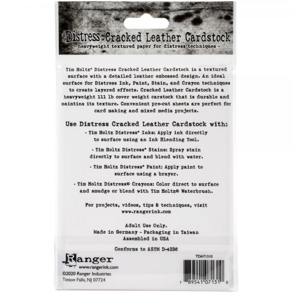 Distress Cracked Leather Cardstock