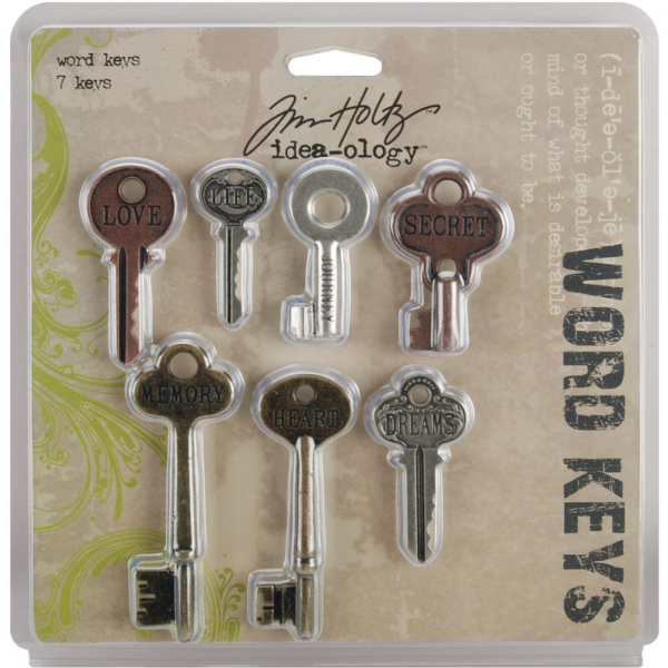 Tim Holtz Word Keys - Schlüsselwörter