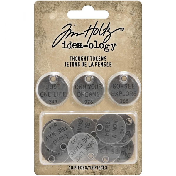 Tim Holtz - Thought Tokens - 18 Stk.