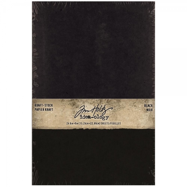 Tim Holtz Idea-Ology Kraft-Stock Pad 6"X9" - Black