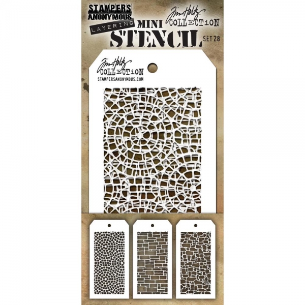 Tim Holtz Mini Layering Stencil Collection - Set 28