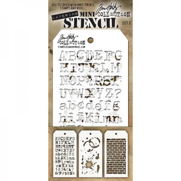 Tim Holtz Mini Layering Stencil Collection - Set 3
