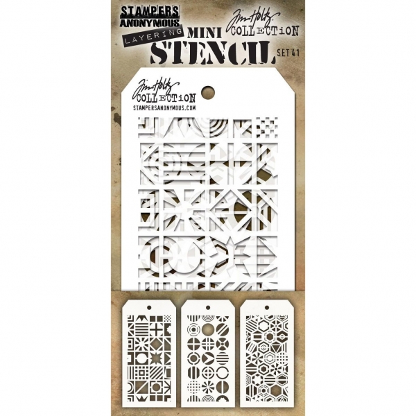 Tim Holtz Mini Layering Stencil Collection - Set 41