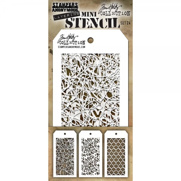 Tim Holtz Mini Layering Stencil Collection - Set 24