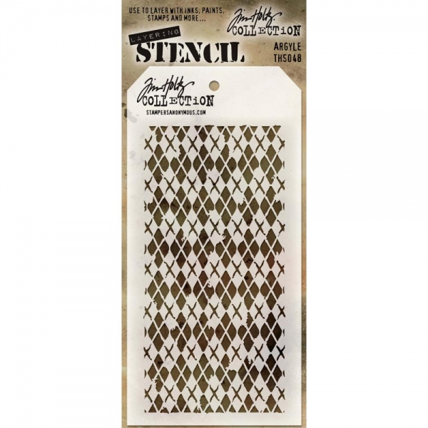 Tim Holtz Layering Stencil - Argyle
