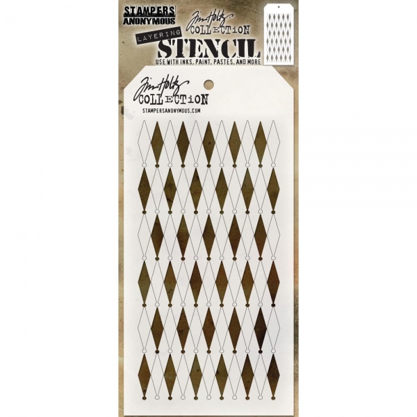 Tim Holtz Layering Stencil - Shifter Diamonds