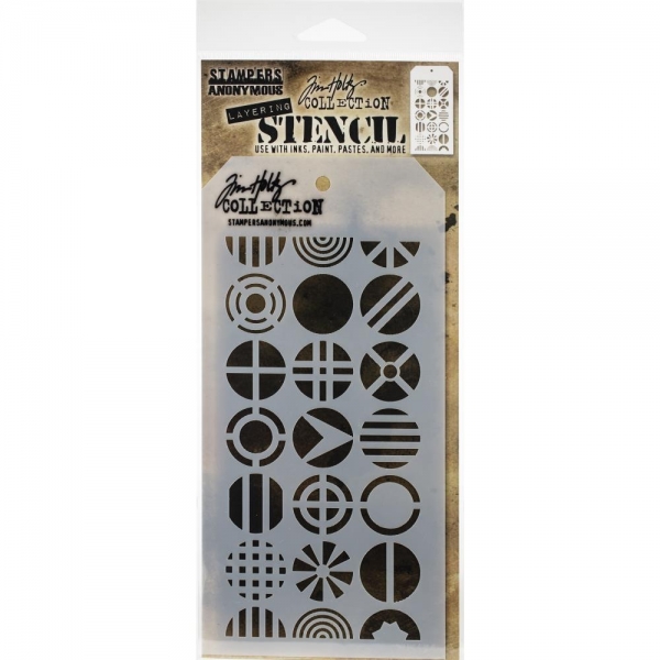 Tim Holtz Layering Stencil - Patchwork Circle
