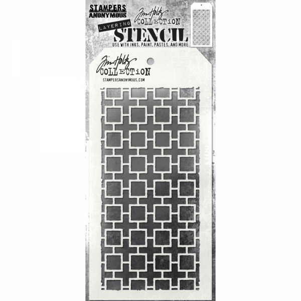 Tim Holtz Layering Stencil - Linked Squared