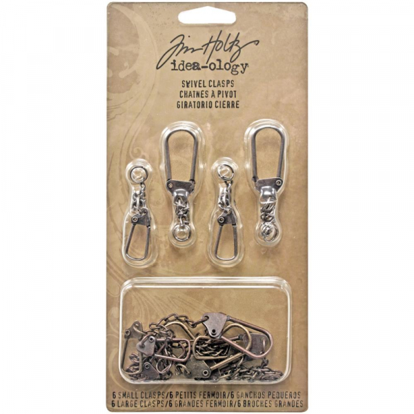 Tim Holtz - 6 Swivel Clasps/ Kette + Verschluß