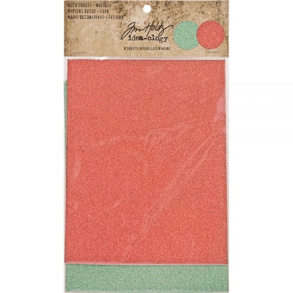 Tim Holtz - Deco Sheets Holiday (Grün / Rot) 