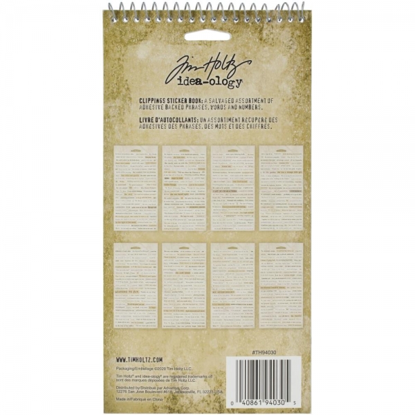 Tim Holtz Sticker Book - Clippings