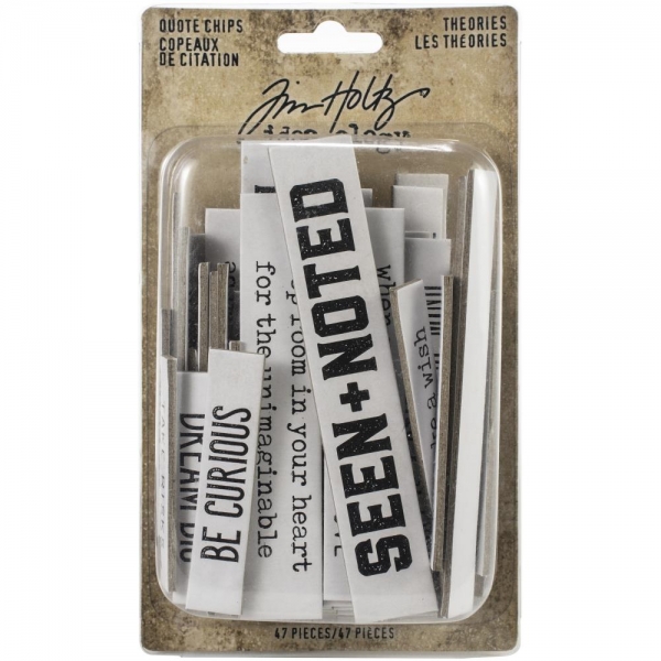 Tim Holtz Quote Chips -Theories