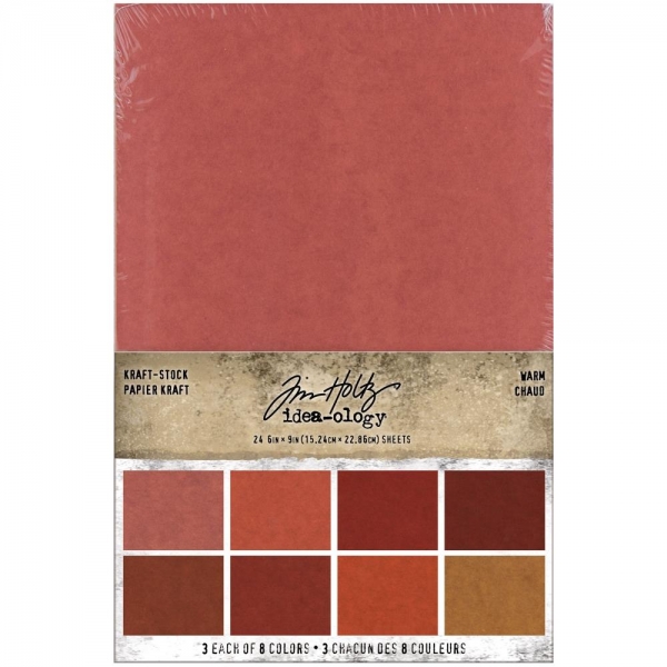 Tim Holtz Idea-Ology Kraft-Stock Pad 6"X9" - Warm