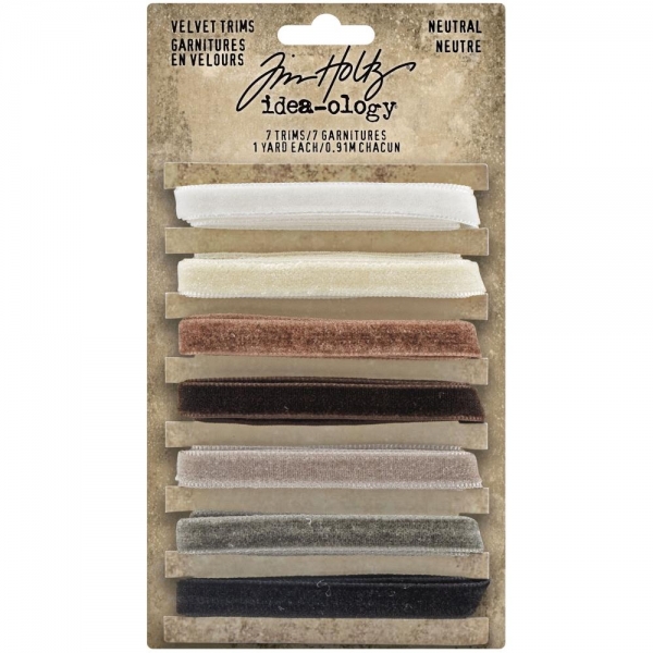Tim Holtz Velvet Trims - Neutral