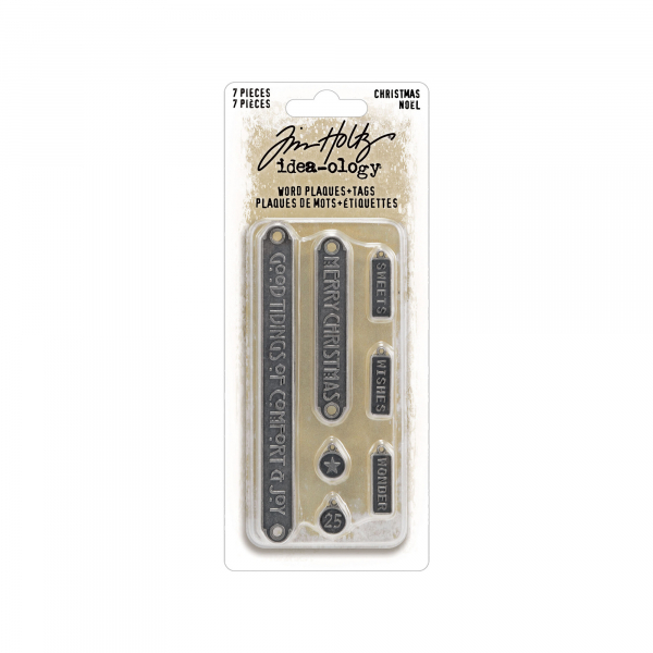 Tim Holtz idea-ology - Word Plaques + Tags - Christmas