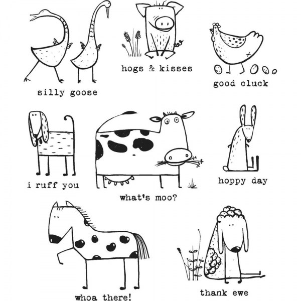 Tim Holtz Stempelset - Funny Farm