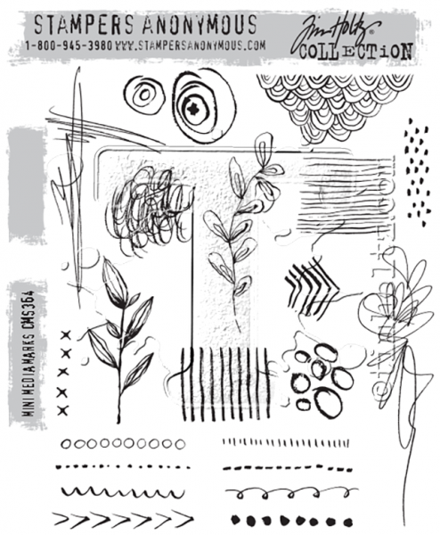 Tim Holtz Stempelset - Mini Media Marks