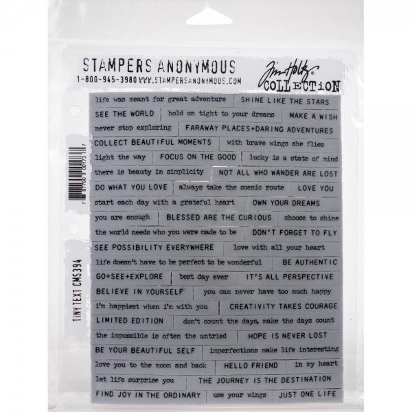 Tim Holtz Stempelset - Tiny Text
