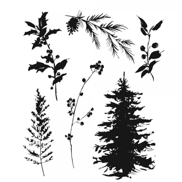 Tim Holtz Stempelset - Winter Watercolor 2