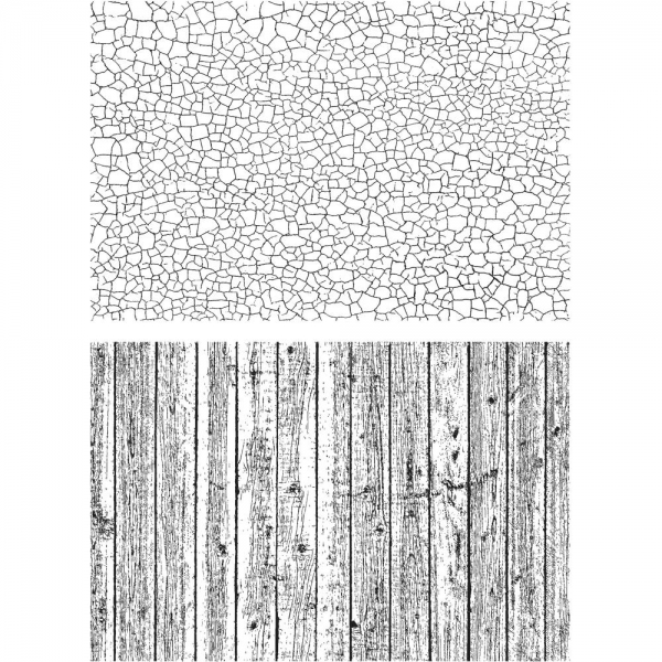 Tim Holtz Stempelset - Craze & Planks