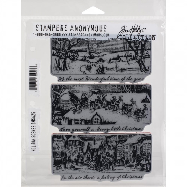 Tim Holtz Stempelset - Holiday Scenes