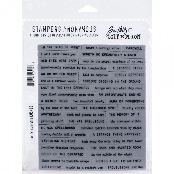 Tim Holtz Stempelset - Tiny Text Halloween