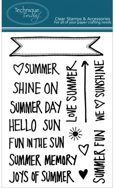 Technique Tuesday Clearstamps - Summer Banners by Ali Edwards