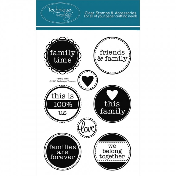 Technique Tuesday Clearstamps - Family Time