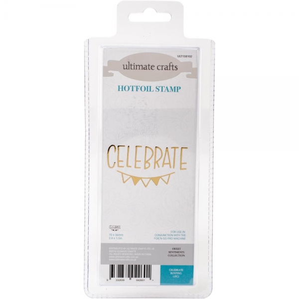  Ultimate Crafts Hotfoil Stamp Die - Celebrate Bunting